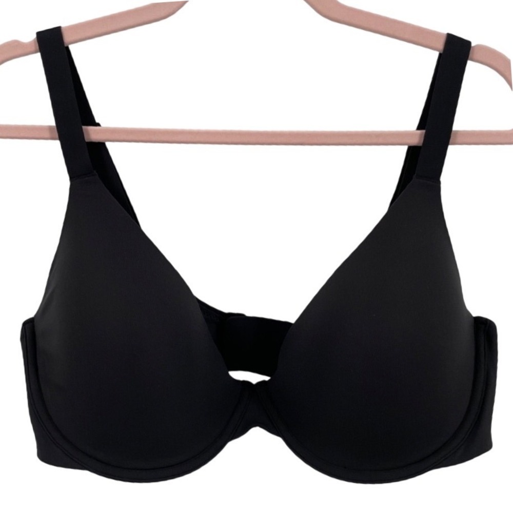 SKIMS Fits Everybody Ultimate T-Shirt Bra Women 40DD Onyx Black Underwire New